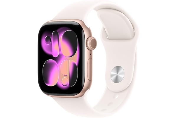 Apple Watch Series 11 [GPS 42mm] Smartwatch with Rose Gold Aluminum Case with Light Blush Sport Band - S/M. Sleep Score, Fitn | SEO优化标题