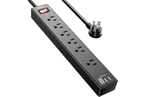6Ft Power Strip Surge Protector - Yintar Extension Cord with 6 AC Outlets and 3 USB Ports for for Home, Office, Dorm Essentia | SEO优化标题