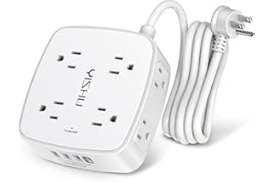 61ktZoGBpVL._AC_UL300_SR300200_.jpg 6 Ft Surge Protector Power Strip - 8 Widely Outlets with 4 USB Ports, 3 Side Outlet Extender with 6 Feet Extension Cord, Flat | SEO优化标题
