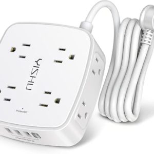 61ktZoGBpVL._AC_UL600_SR600400_.jpg 6 Ft Surge Protector Power Strip - 8 Widely Outlets with 4 USB Ports, 3 Side Outlet Extender with 6 Feet Extension Cord, Flat | SEO优化标题