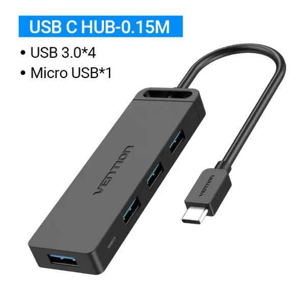 Ha73973ed7adc4821925b78e93a356de7K-2.webp Vention 4 Port USB-C HUB