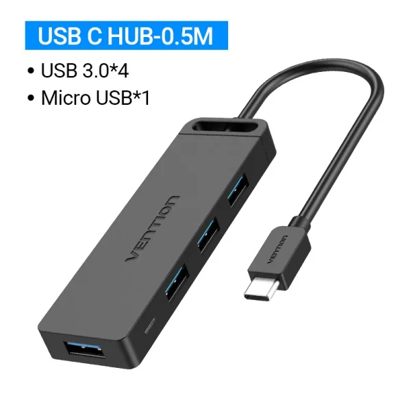 Hfa06d4ac0a684b889b6576ef30ac2502E-2.webp Vention 4 Port USB-C HUB