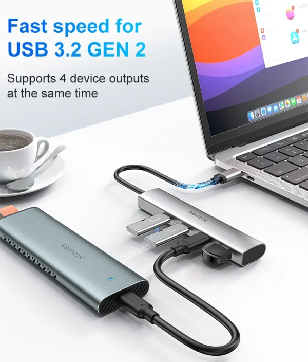 S33edf9f050d2412588c3f6132fff2398R-2.webp RSHTECH 4-Port USB-C Hub