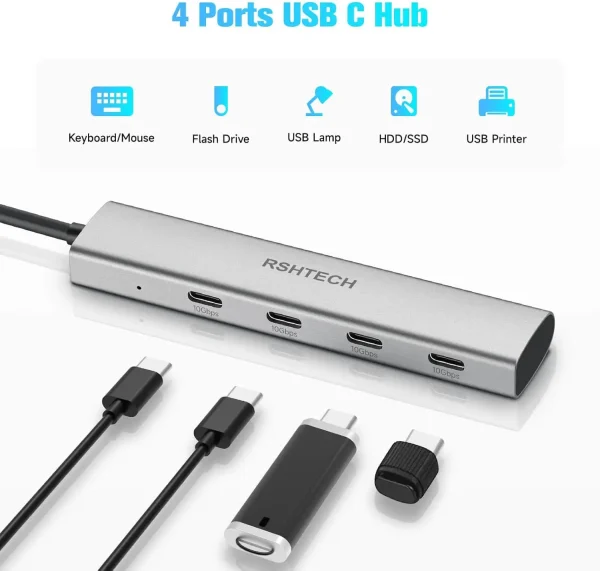 S635f991d846744368f0e463318b750fa7-2.webp RSHTECH 4-Port USB-C Hub