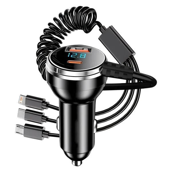 230W 5-Port USB-C Car Charger QC3.0