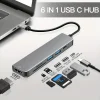 S7cc75e6c7d5348fa875a18e8b540b081N-2.webp 6-in-1 USB-C Hub 4K@30Hz TF/SD Reader