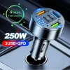 5 in 1 USB Car Charger Dual PD Port Super Fast Charge