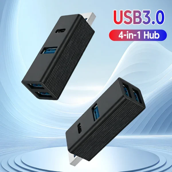 4 in 1 USB3.0 HUB + Type-C Docking Station