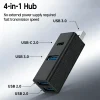 4 in 1 USB3.0 HUB + Type-C Docking Station