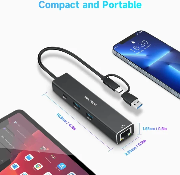 RSHTECH USB-C Hub 10Gbps Ethernet