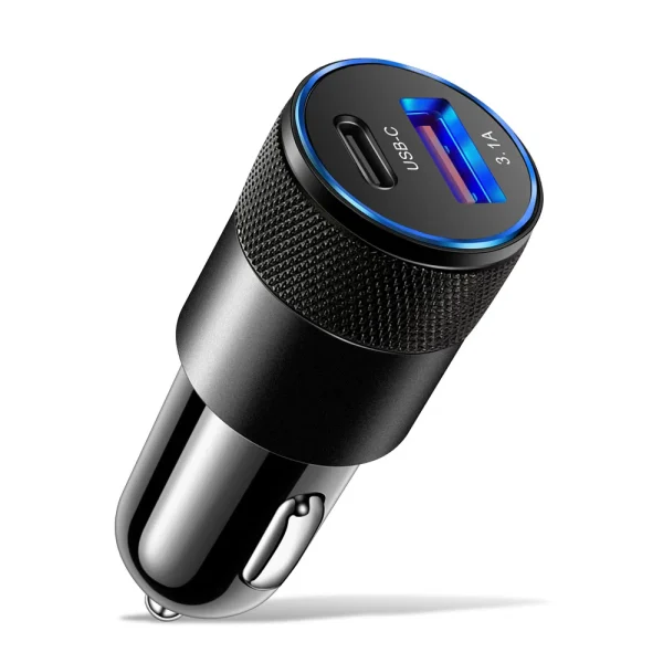 Sff94ff9b45f9448ea1308e553b6c2798E-2.webp 3.1A USB PD Car Charger Type C Fast Charging For Huawei Xiaomi Car Phone Adapter